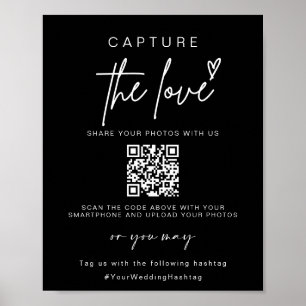 Hochzeitserfassung die Liebe   Foto Sharing QR Cod Poster