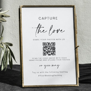 Hochzeitserfassung die Liebe   Foto Sharing QR Cod Poster