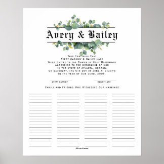 Hochzeitserklärung Poster