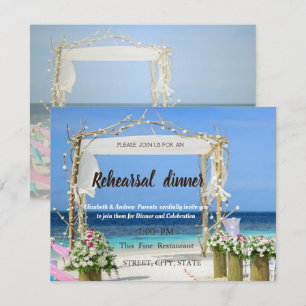 Hochzeitsessen am Strand Arbor Floral Probe Einladung