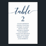 Hochzeitsessen, Moderne Gästekarte N Tischnummer<br><div class="desc">Hochzeitsessen Gastsitzkarte,  Moderne klassische romantische,  marineblau themed Passen Sie den Text an und / oder entfernen und füllen Sie mit Ihrem Hochzeitskonzert themed.</div>
