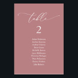 Hochzeitsessen, moderne Gästekarte Tischnummer<br><div class="desc">Hochzeitsessen Gästekarte,  moderne,  romantische Rose mit romantischem Motto. Passen Sie den Text an und / oder entfernen und füllen Sie mit Ihrem Hochzeitsfeier-Thema.</div>