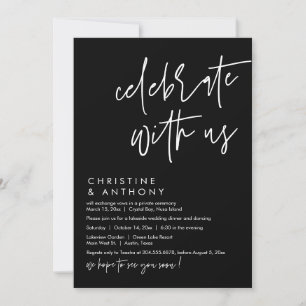 Hochzeitsessen, moderne Lässige Schrift Einladung