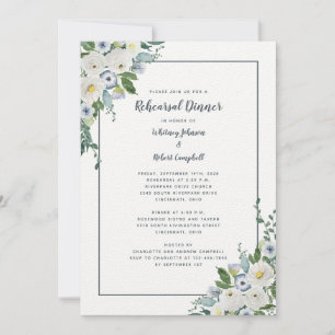 Hochzeitsessen Probe Elegante Florenz Grau Einladung