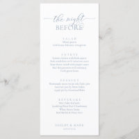 Hochzeitsessen Probe, romantisches Dusty Blue