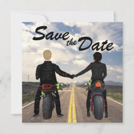 Hochzeitsfahrt mit Motorrädern Save The Date