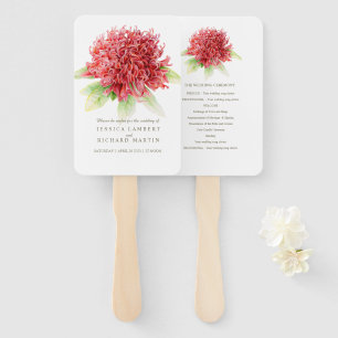 Hochzeitsfans von Red Waratah Fächer