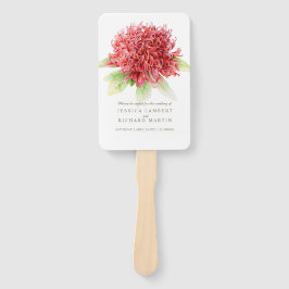 Hochzeitsfans von Red Waratah Fächer