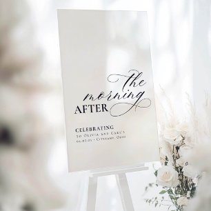 Hochzeitsfeier am Morgen nach Begrüßung Acrylschild