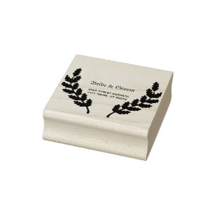 Hochzeitsfeier Blätter Dekoration Elegant Gummistempel