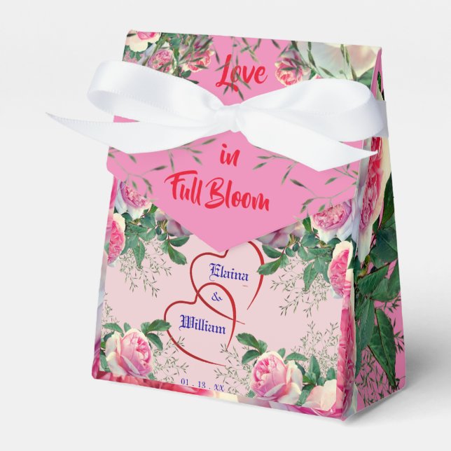 Hochzeitsfeier Blühende Liebe Geschenkschachtel (Vorderseite)