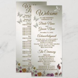 Hochzeitsfeier Blume Colorful Garden Programm