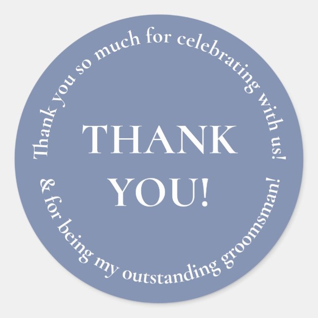 Hochzeitsfeier Danke Gastgeschenk Hochzeit Sticker (Vorderseite)