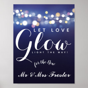 Hochzeitsfeier der Navy mit Lichterfolge Lassend L Poster