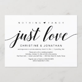 Hochzeitsfeier, elegantes schwarzes Script Einladung