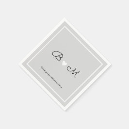 Hochzeitsfeier Empfang grau Serviette