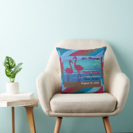 Hochzeitsfeier "Flamingle Bird Beach" in der Abend Kissen