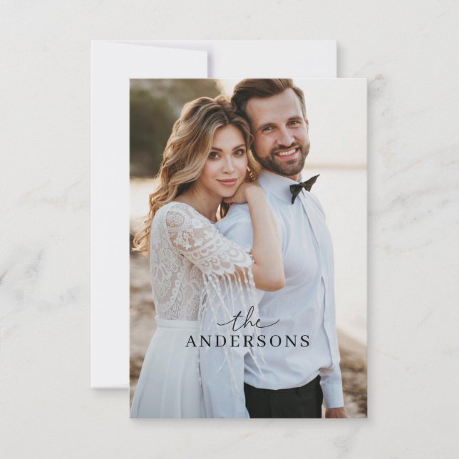Hochzeitsfeier-Foto Ankündigung (Vorderseite)