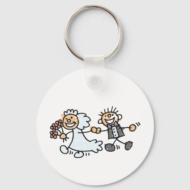 Hochzeitsfeier für Braut und Groom Schlüsselanhänger (Vorderseite)