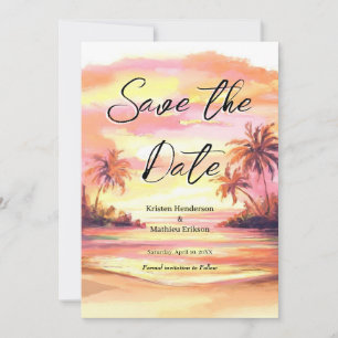 Hochzeitsfeier für den digitalen Strand Save The Date