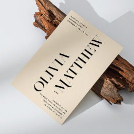 Hochzeitsfeier für Elfenbein-Foto Einladung