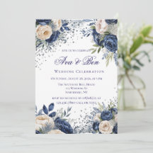Hochzeitsfeier für Navy Blue und Elfenbeinblume