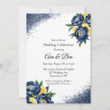 Hochzeitsfeier für Navy Peony Citrus Paint Floral