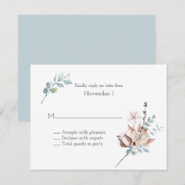 Hochzeitsfeier für Winterblumen und Foliage Einladung