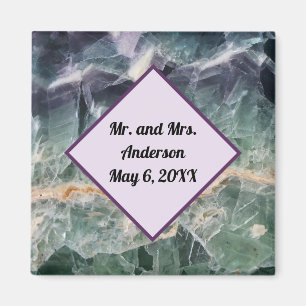 Hochzeitsfeier Gefallen für Fluorite Gem Foto Meme Magnet