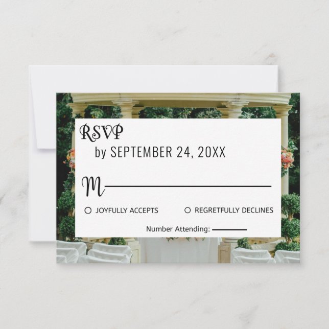 Hochzeitsfeier Hochzeitsfeier Hochzeitsfeier RSVP Karte (Vorderseite)
