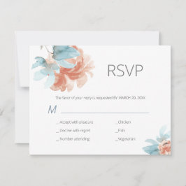 Hochzeitsfeier im Frühling und Hochzeit mit blühen RSVP Karte