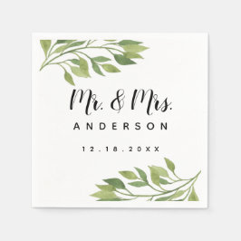 Hochzeitsfeier im Grünen Serviette