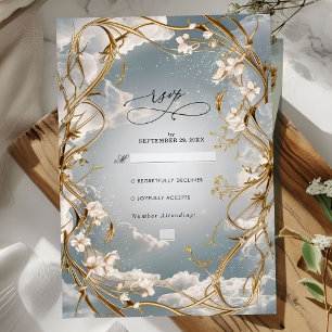 Hochzeitsfeier im Jugendstil RSVP Karte