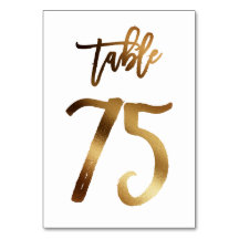 Hochzeitsfeier in Gold-Folie | Tabelle 75