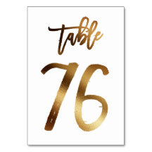 Hochzeitsfeier in Gold-Folie | Tabelle 76