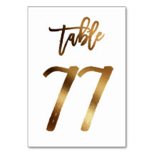 Hochzeitsfeier in Gold-Folie | Tabelle 77