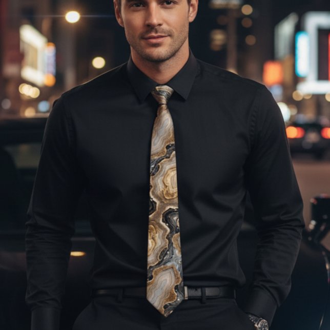 Hochzeitsfeier in Gold und schwarzem Marmor Krawatte (Von Creator hochgeladen)