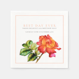 Hochzeitsfeier in Orange rote Rose Serviette