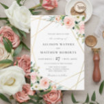 Hochzeitsfeier in Rosa Einladung<br><div class="desc">Blumendesign mit eigenem Text</div>
