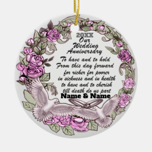 Hochzeitsfeier Keramik Ornament