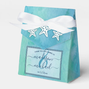Hochzeitsfeier mit blauem Meerwasser Geschenkschachtel