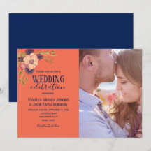 Hochzeitsfeier mit blauem Pfirsichpfirsichrosa Fot