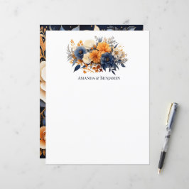 Hochzeitsfeier mit Blauer Navy, Burnt Orange & Cha