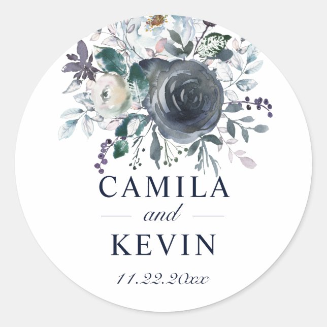 Hochzeitsfeier mit Blaufass Runder Aufkleber (Vorderseite)