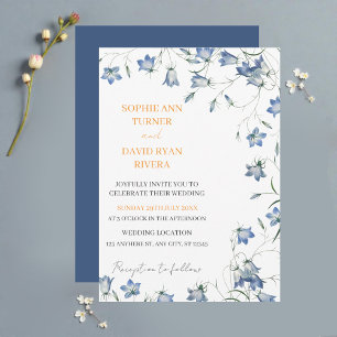 Hochzeitsfeier mit Blumen Einladung