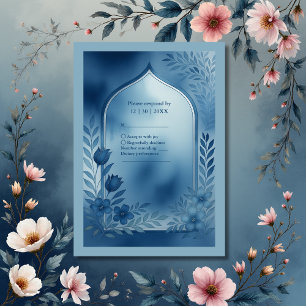 Hochzeitsfeier mit Blumen RSVP Karte