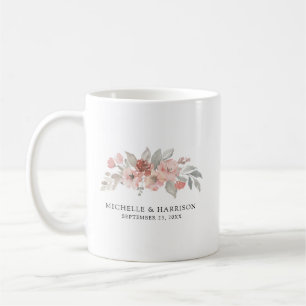 Hochzeitsfeier mit elegantem, rosafarbenem Wasser Kaffeetasse