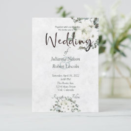 Hochzeitsfeier mit Elfenbein Einladung