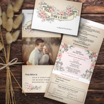Hochzeitsfeier mit floraler Ribbon mit UAWG