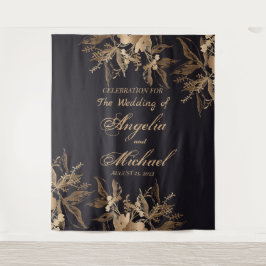 Hochzeitsfeier mit Gold Imitate Wandteppich